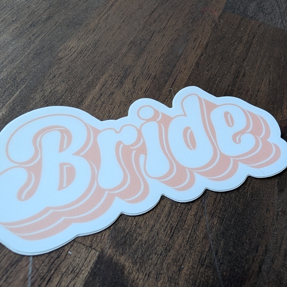 Bride Sticker with Pink Lettering - Picture 2 of 3